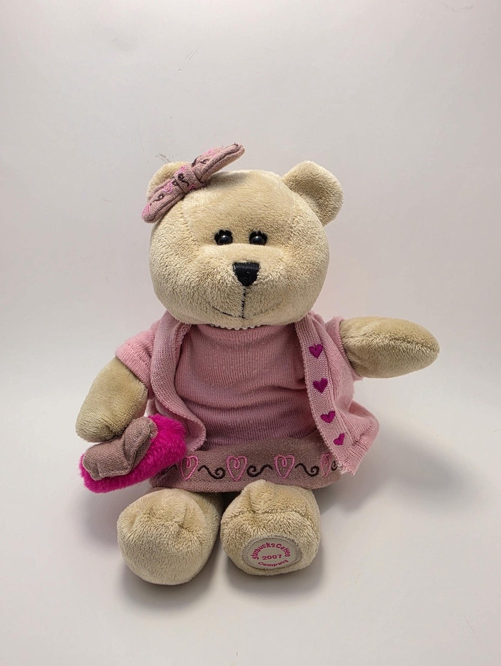 STARBUCKS Collectible Bearista Bear Pink Plush 59th Edition (9 inch)